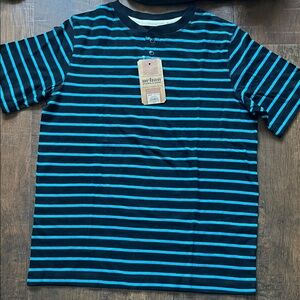 Urban Pipeline Kids Tee - Black and Blue Stripes